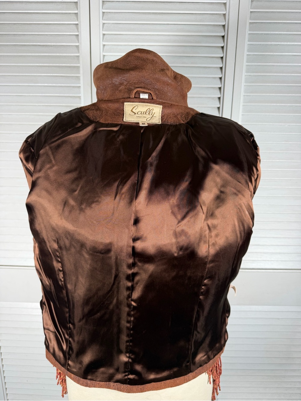 Vintage Scully Leather Fringe Jacket Heart Studded Western Cowgirl Boho M - Picture 13 of 16